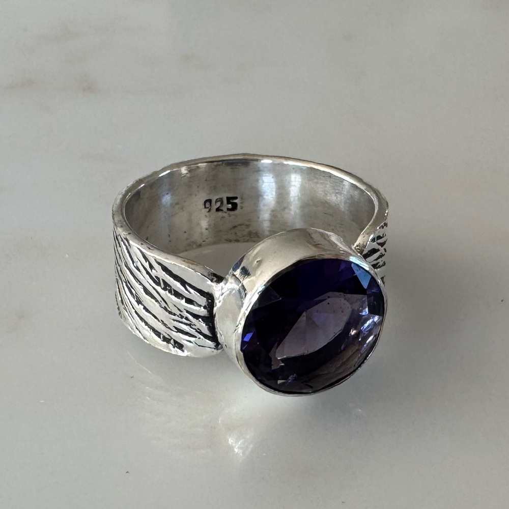 NWOT Sundance Wild One Ring, Amethyst, Sterling Silver - Picture 2 of 6